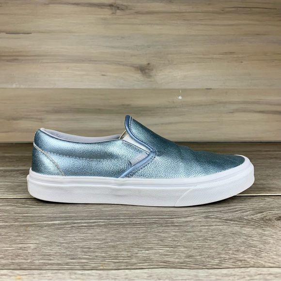 Vans Metallic Leather Skate Loafer-Style Flat Shoe size 7.5 Women’s - Picture 3 of 7